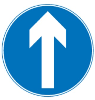 Ahead only sign